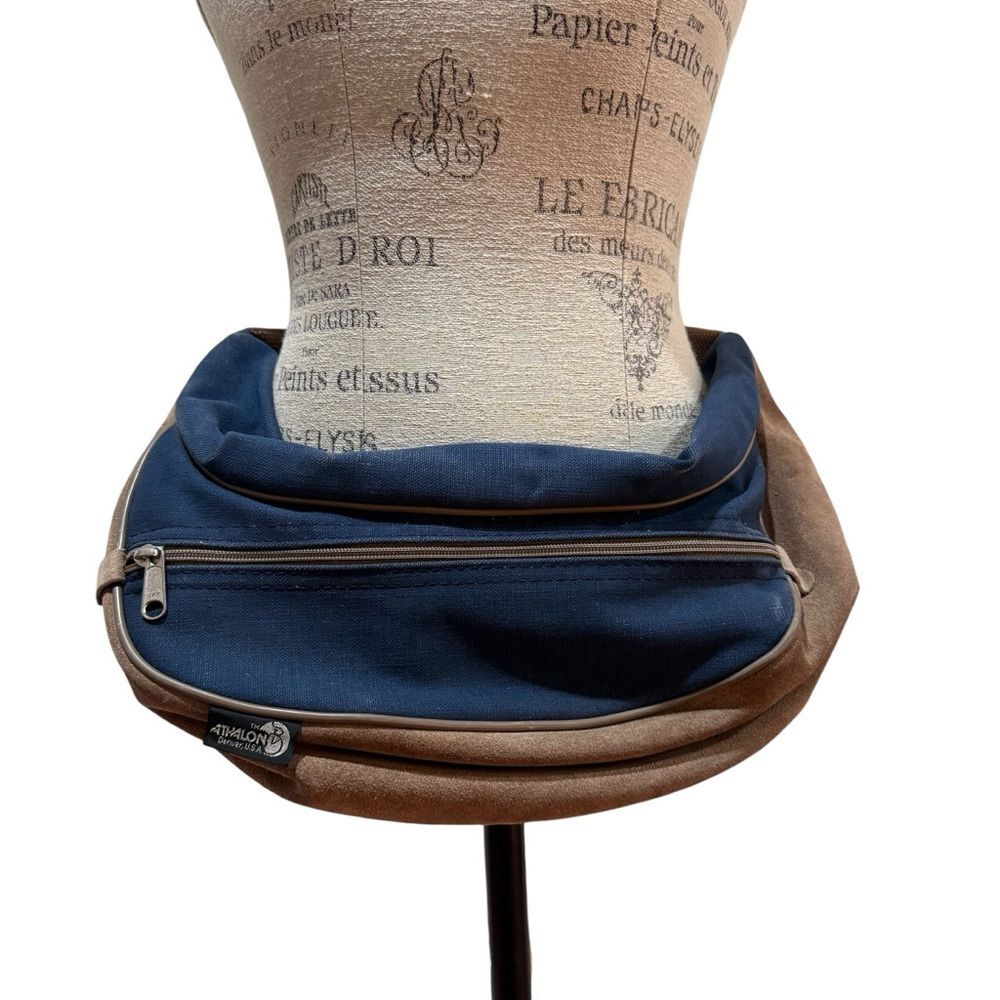 Vintage Athalon Ski Fanny Pack Canvas & Suede Waist Sling Bag